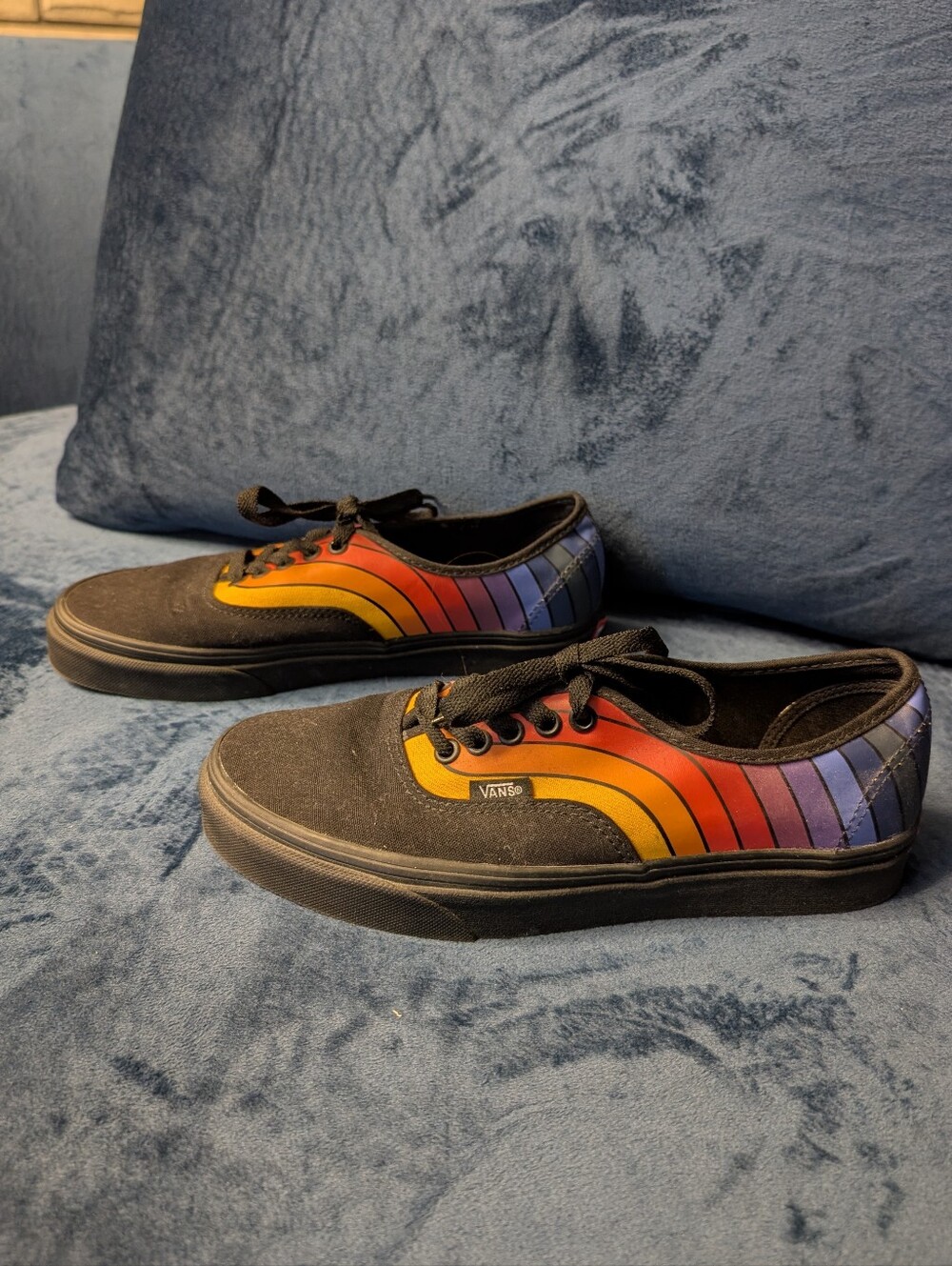 Vans refract rainbow retro low top lace up sneakers
